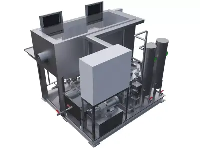 Large rotating drainage equipment 3D model