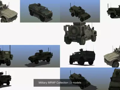 Military MRAP Collection 3D Model Pack