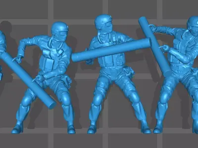 Special forces soldiers  armed police soldiers  special police 3D print model
