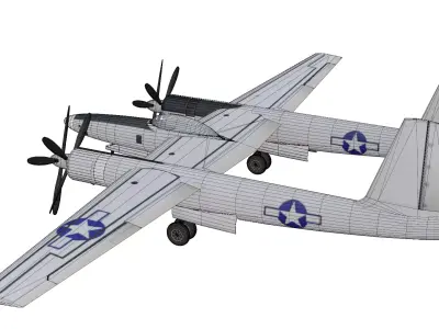 Hughes XF11 Low-poly 3D model