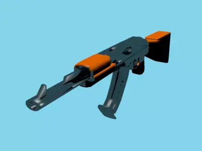 ak 47 high poly 3D model