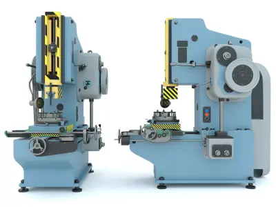Industrial milling machine tool 7402 3D model