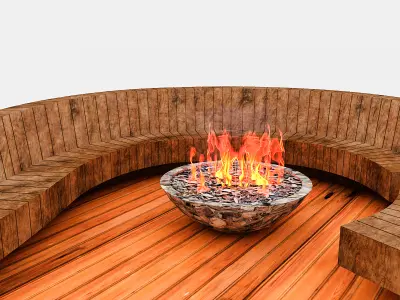 garden fire pit 3D model