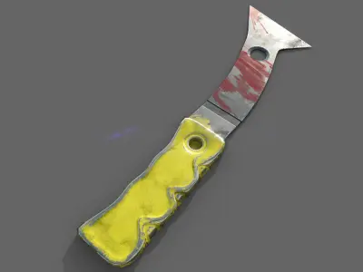 Blooded Knife Low-poly 3D model