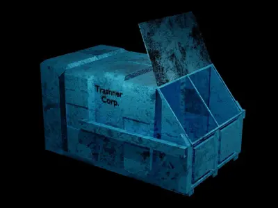 Futuristic Dumpster Low-poly 3D model
