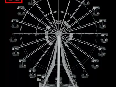 Ferris wheel 3D model 15