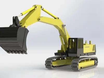 Excavator 3D model shop