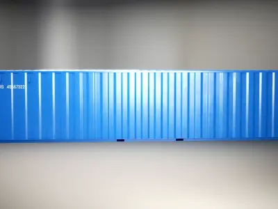 Intermodal Shipping Container 40-foot-long Low-poly 3D model