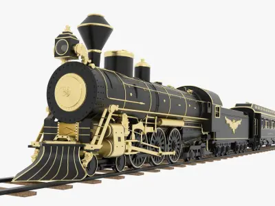 Steam Train Royal 3D model