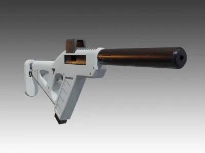 Whisper WR-51 SMG Low-poly 3D model