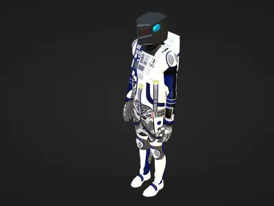 Robot Soldier - Assault Soldier Low-poly 3D model 15