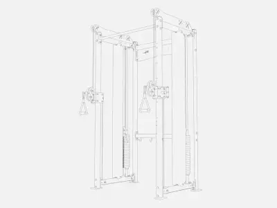 Hold Strong Elite H-Series Functional Trainer 3D model