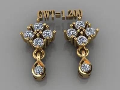 EARING STUDS  3D model 6
