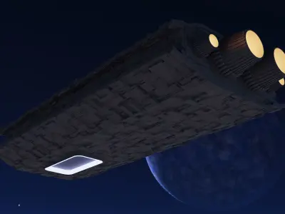 Avrora Sci-Fi Spaceship  Free 3D model