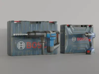 cordless and hammer drill  3D model