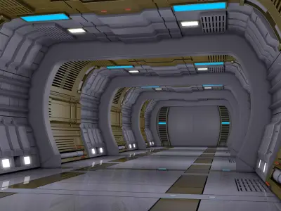 Sci Fi Corridor Room 3D model purchase