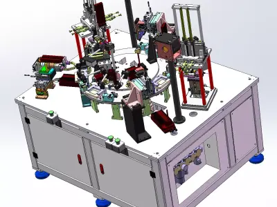 Automatic Assembly and Arranging Machine for Lock Cylinders 3D model