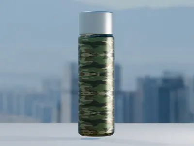 Metal Boddy Military Texture Water Bottle 3D model