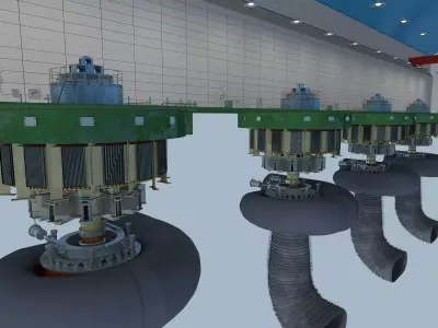 Hydroelectric Generation  Hydroelectric Power  3D model