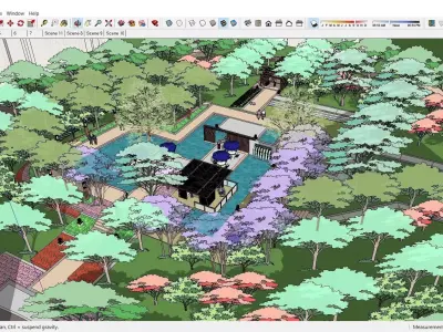 Sketchup Landscape Park 186 3D model