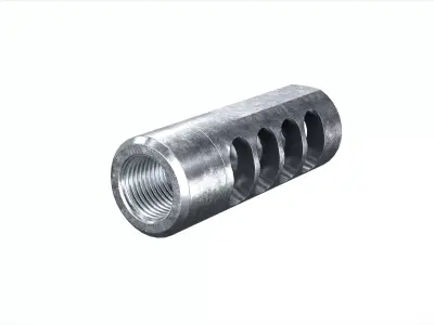 TI PRO 4 Muzzle Brake Low-poly 3D model purchase