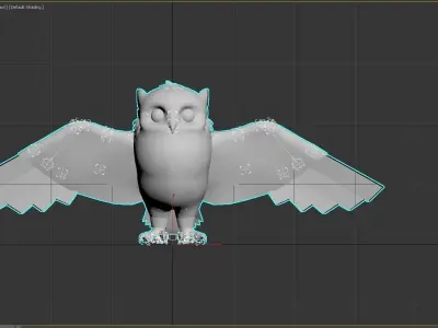 Realistic Owl Low-poly 3D model