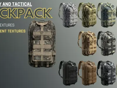 Military and Tactical Backpack Free 3D model