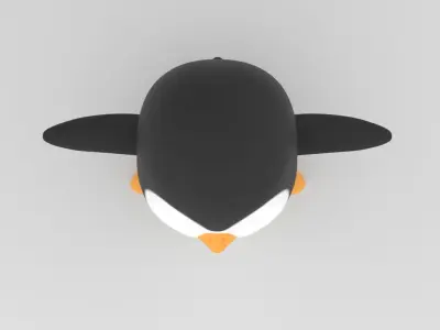 Baby Penguin 3D Model - Rigged for Animation Low-poly 3D model