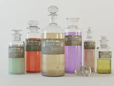 Apothecary Vintage Bottles 3D model