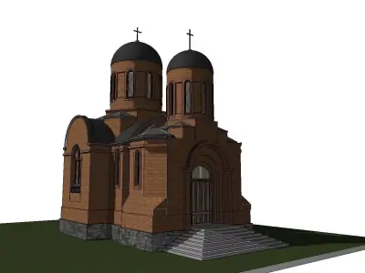 St Nicholas Orthodox Church  Detailed 3D Model  3D model