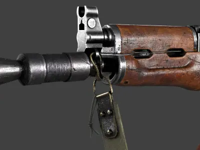AK 74U-N Low-poly 3D model