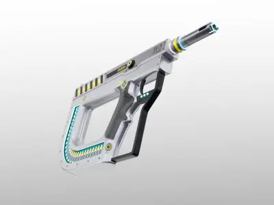 X Pistol Low-poly 3D model