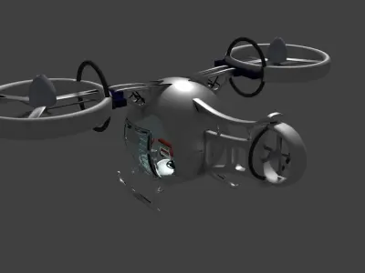Sci-fi Drone Free low-poly 3D model buy