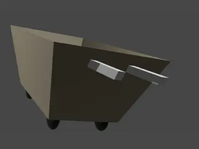 Cart with Wheelers 3D model