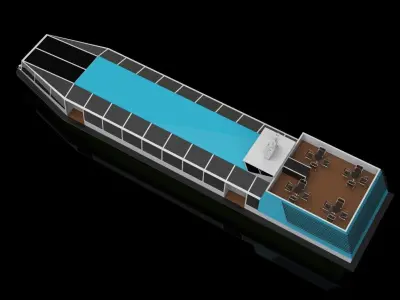 tour boat  3D model
