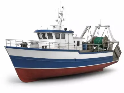 Fishing Boat Commercial Marine Vessel 3D model