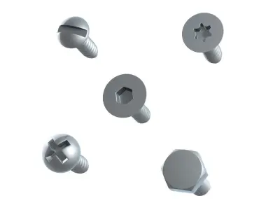 Screws set four 3D model