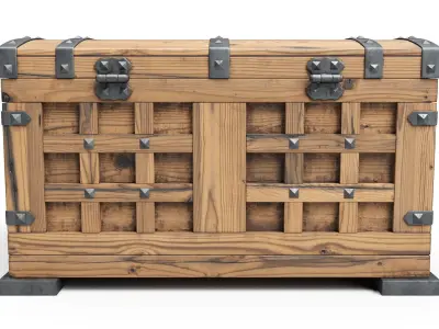 Old Chest 06 Low-poly 3D model