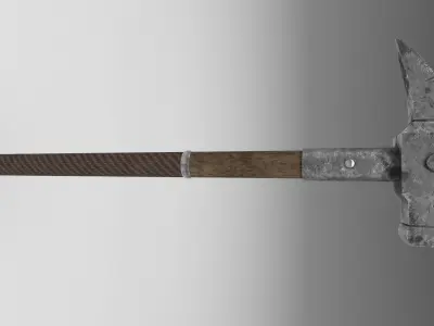 Medieval battle hammer 1 Low-poly 3D model