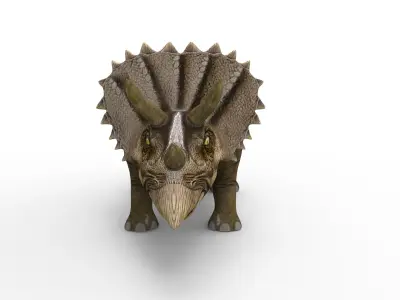 3D Triceratops dinosaur low poly  Low-poly 3D model