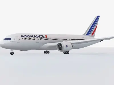 Boeing 787 Dreamliner Air france Low-poly 3D model