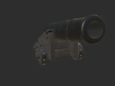 Pirate Cannon Low-poly 3D model buy