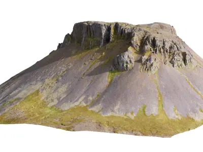 Cliff Mountain Slope - 3D PBR Model 3D model