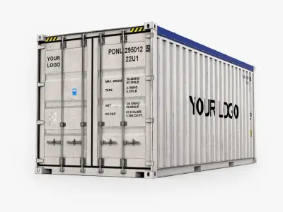 20ft Generic Open Top shipping Container 3D model