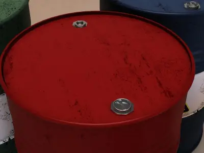 Oil Barrel 3D model 9