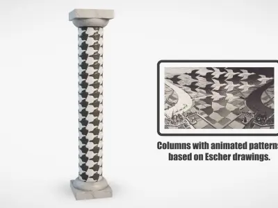 ESCHER COLUMNS 3D model