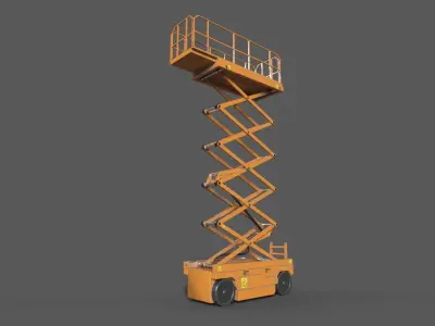 Scissor lift Low-poly 3D model Low-poly