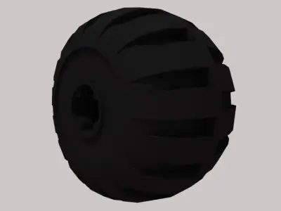 Lego Tire pack Low-poly 3D model