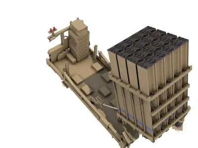  Iron Dome missile defense system 3D model