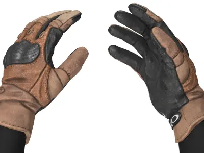 OAKLEY HARD KNUCKLE GLOVES  Low-poly 3D model